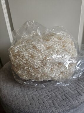 Vintage Cream Textured Tweed Hat.